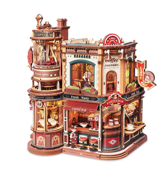 ROKR Dream Coffee Factory Mechanical Music Box DIY Kit