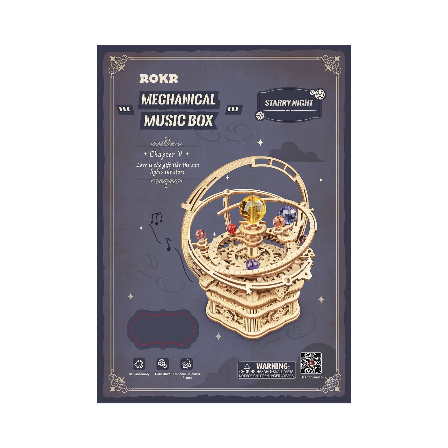 ROKR Starry Night Mechanical Music Box DIY Kit